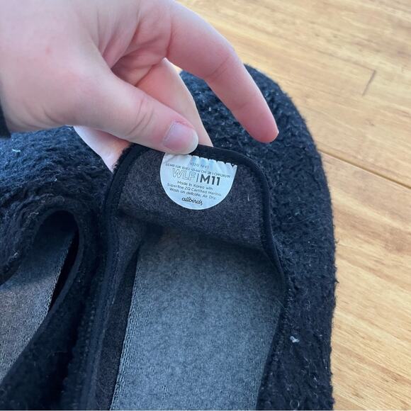 Allbirds Black Wool Lounger Fluff Fuzzy Slip On Loafers Size 11 main image 7
